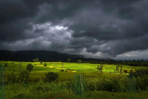 Photo of monsoon dramatic weather landscape