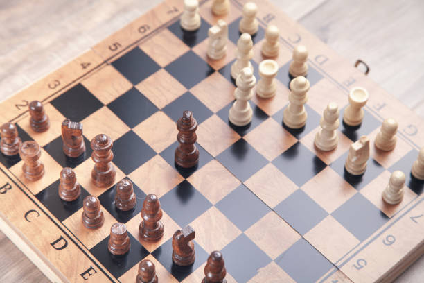 istock Chess pieces on the chessboard. Chess game 1317583644
