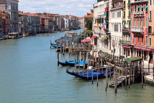 Canal Grande in Venice without boat during lockdown caused by Corona Virus in Italy
