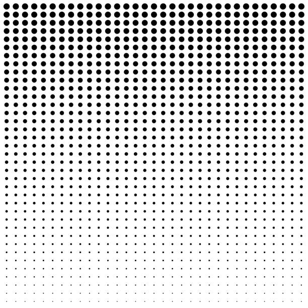 ilustrações de stock, clip art, desenhos animados e ícones de dot halftone background. abstract gradient black dots background. halftone effect. dot seamless horizontal geometric pattern. stock vector. - redução de contraste