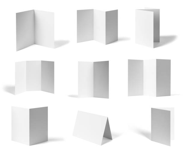 istock folded leaflet white blank paper template book desktop calendar 1317604472