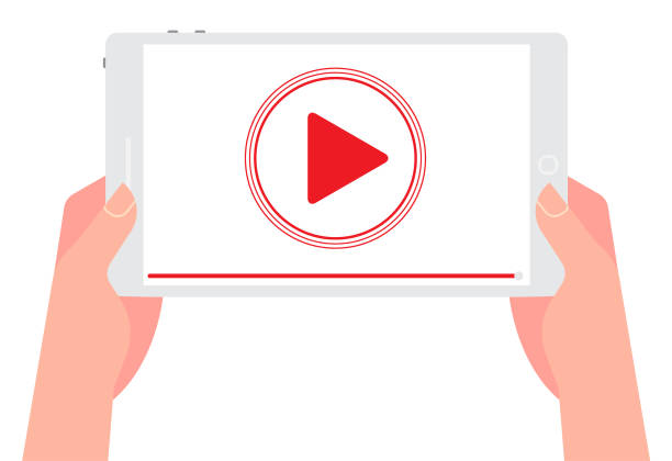 видео-уроки значок концепции. - youtube ipad video internet stock illustrations