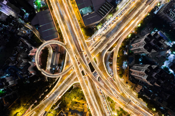 istock Aerial view of urban overpass 1317616272