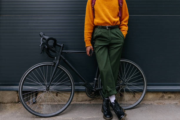 istock Hipster cyclist in the town 1317620445