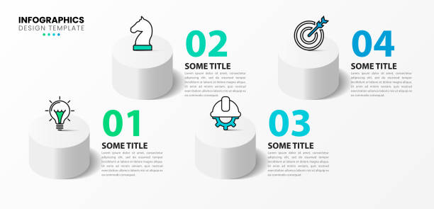 Infographic design template. Creative concept with 4 steps Infographic design template. Creative concept with 4 steps. Can be used for workflow layout, diagram, banner, webdesign. Vector illustration advertising column stock illustrations