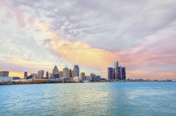istock Detroit Skyline taken from Windsor Canada 1317623631