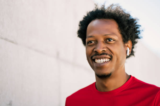 istock Afro athlete man standing outdoors. 1317623677