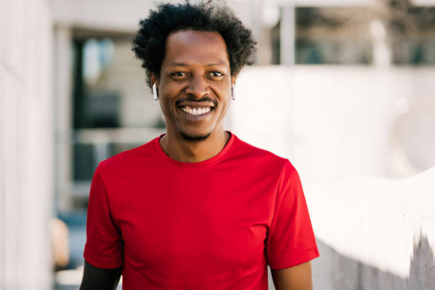 istock Afro athlete man standing outdoors. 1317623690