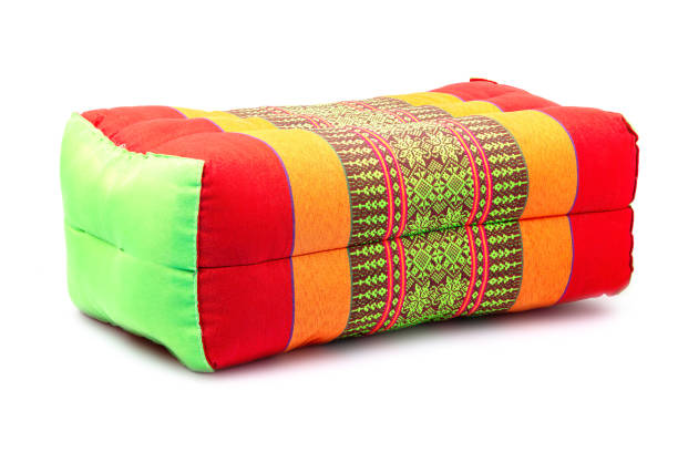 Thai pattern pillow, purple product O-TOP thailand isolated on white background