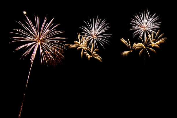 추상 프레웍스 스톡 이미지 에 검정 배경 - firework display 이미지 뉴스 사진 이미지
