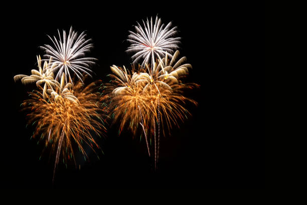 Abstract Freworks stock Image In Black Background