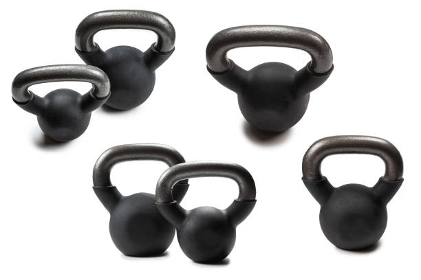 istock Black weight isolated on white. 4 kg weight. 1317630498