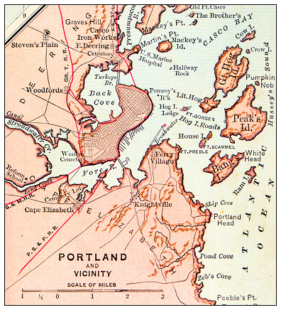 Antique map: Portland