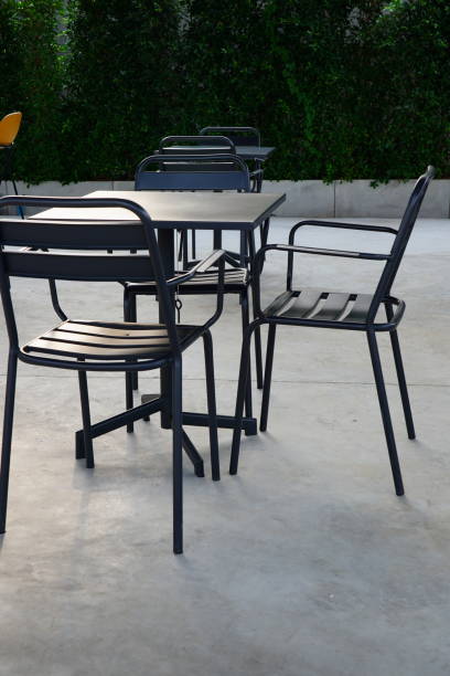 istock Set of table and chairs on floor 1317636065