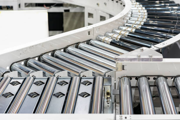 istock roller conveyor of automatic production line of manufacturing process for transportation material goods or product etc. in industrial 1317640858