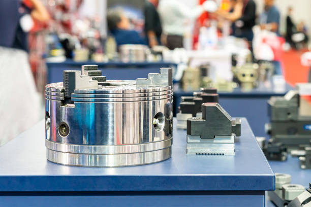 istock High precision collect tool holder locking device and  jaws lathe chuck for industrial on table 1317642354