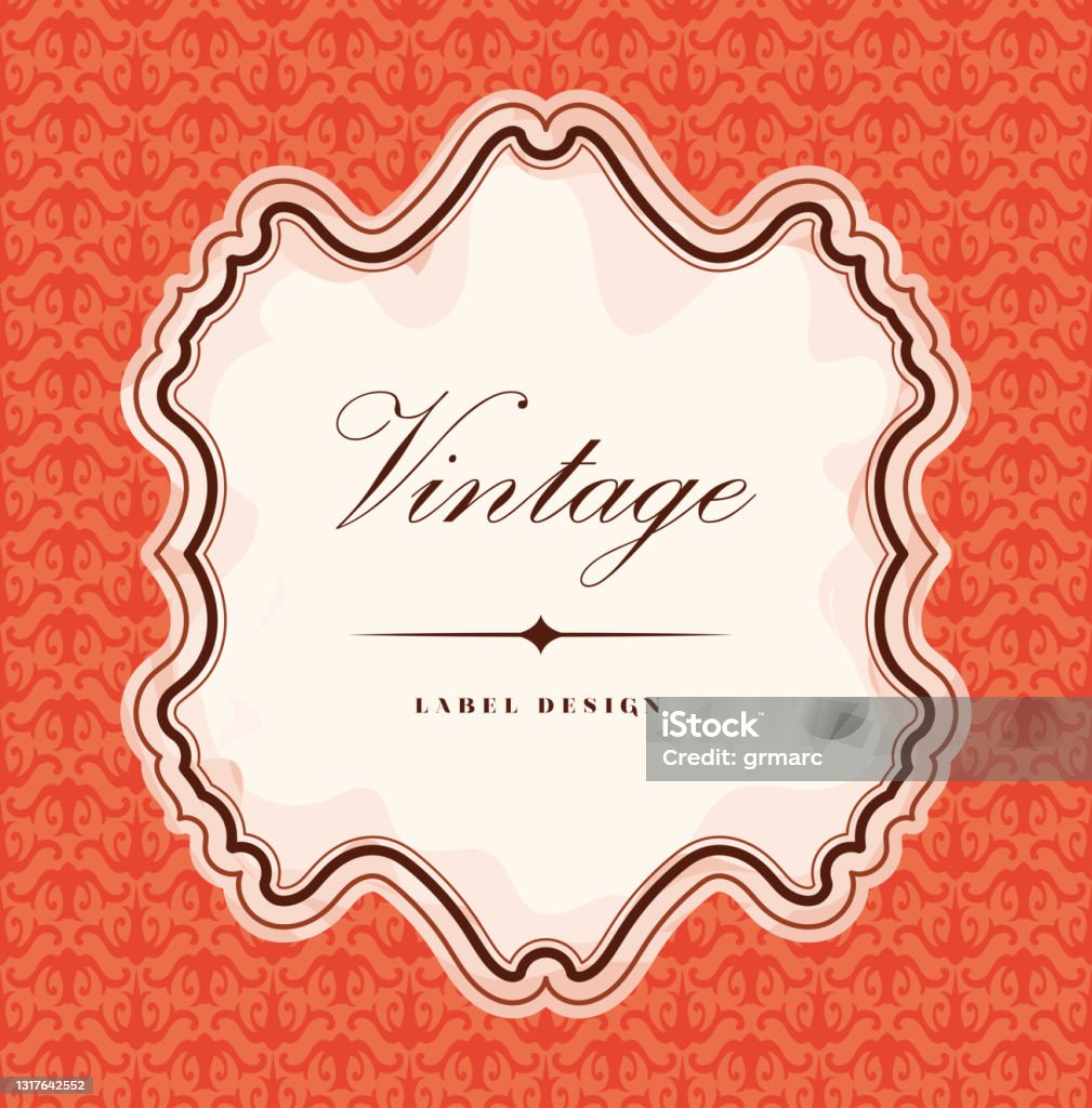 Old Cursive Labels Old Decorative Label Stock Illustration - Download Image Now - Border ...