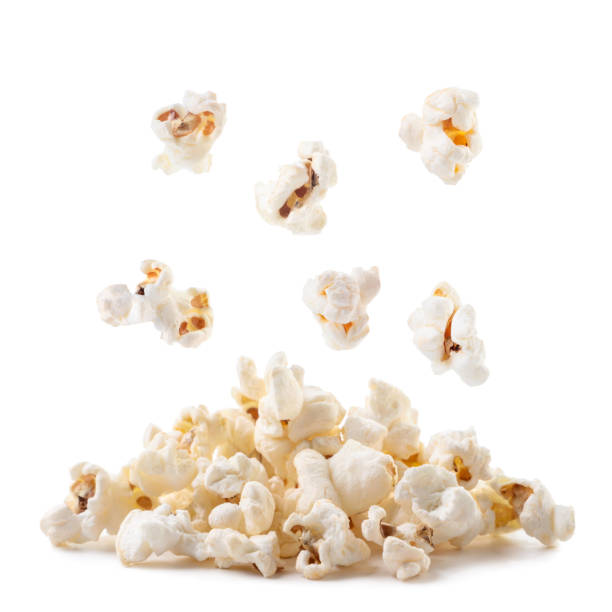 istock Popcorn falls on a heap on a white background. Isolated 1317653332