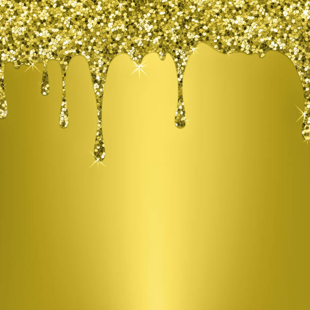 istock Shiny yellow gold background. Dripping glitter texture 1317656067
