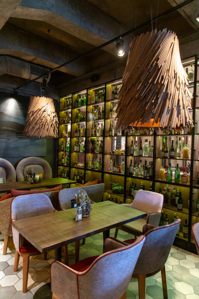 istock Interior of a modern cozy swedish restaurant 1317656071