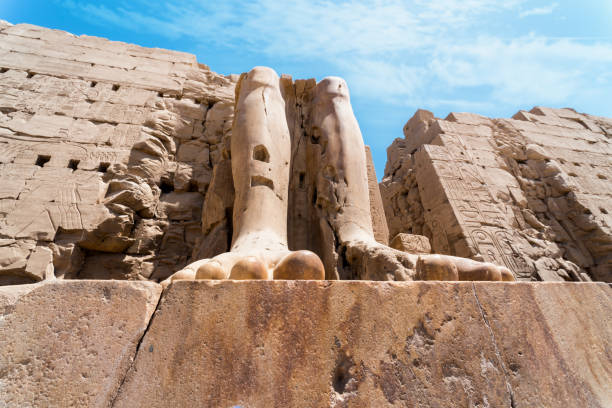 istock antique statue in the pillared hall in Luxor in Egypt 1317656267