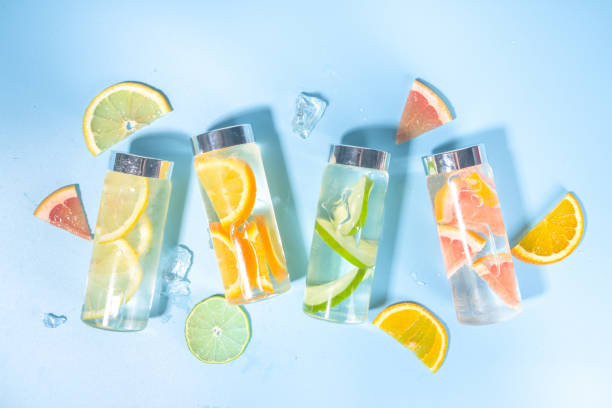 istock Various summer infused water bottles 1317657022