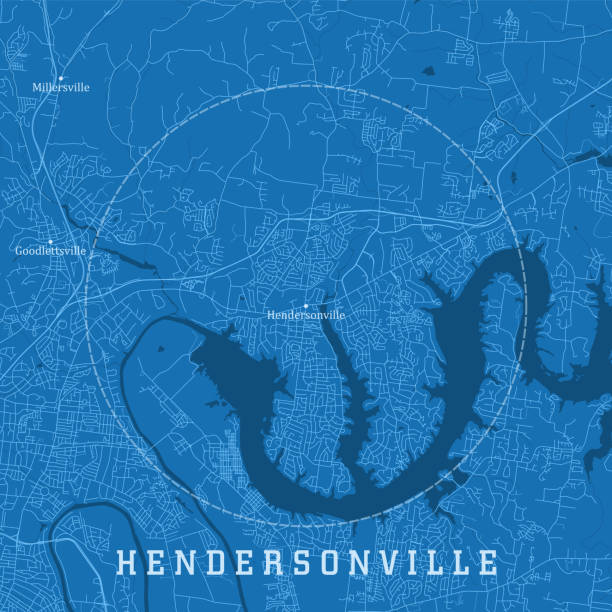 Hendersonville TN City Vector Road Map Blue Text Hendersonville TN City Vector Road Map Blue Text. All source data is in the public domain. U.S. Census Bureau Census Tiger. Used Layers: areawater, linearwater, roads. tennessee map stock illustrations