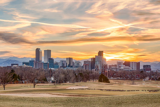 istock Denver city skyline at sunset 1317658749