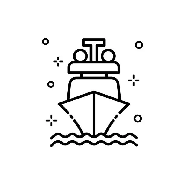 Vector illustration of Shipping Vector Outline icon. EPS 10 file