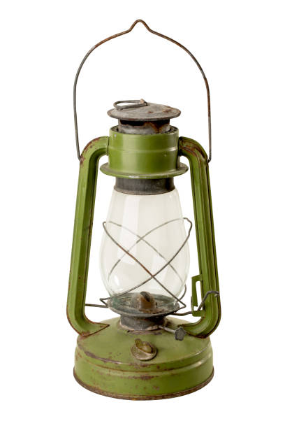 istock Old kerosene lamp, lantern isolated on white background 1317677182