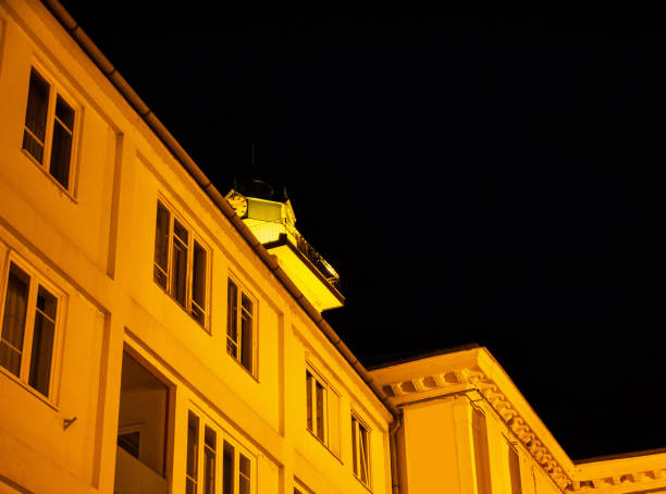 istock Historic architecture at night in Miskolc, Hungary 1317679753