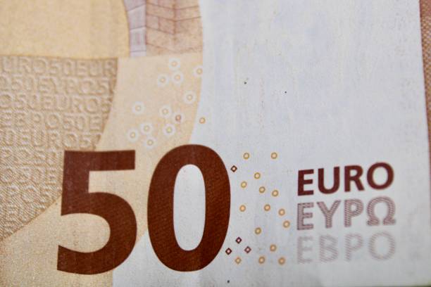 fünfzig euro banknote europäische union währung 50 euro-schein - european union euro note european union currency one hundred euro banknote paper currency stock-fotos und bilder