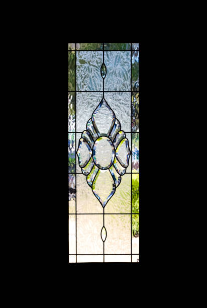 Full frame photo of stained glass window