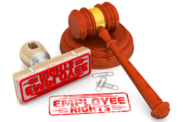istock Employee rights. The stamp and an imprint 1317694536