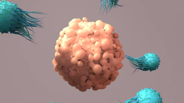 t 세포는 암, 면역 요법, car t 세포 치료, 3d 렌더린과 싸우기 위해 노력합니다. - anti cancer 뉴스 사진 이미지