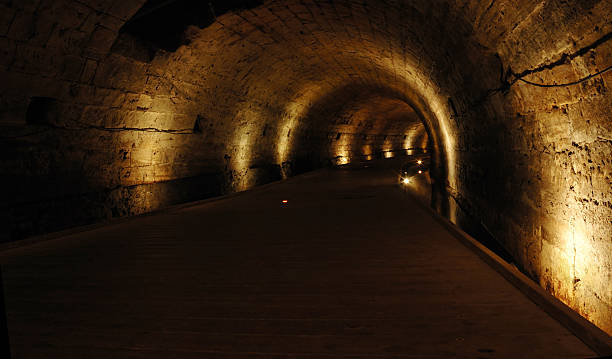 istock Templar tunnel at Acre -famous landmark,Israel 131769808