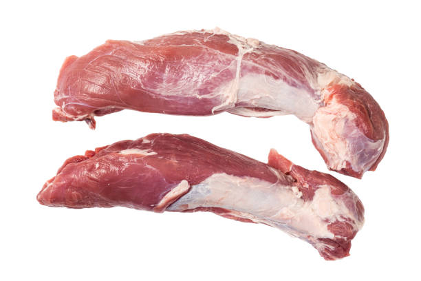 istock Raw pork boneless loin or tenderloin isolated on white background. 1317698794
