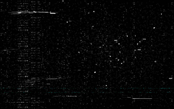 Glitch VHS effect. Analog no signal. Retro overlay effect. Vintage video noise. Distorted playback with white horizontal lines. Old video cassette. Vector illustration Glitch VHS effect. Analog no signal. Retro overlay effect. Vintage video noise. Distorted playback with white horizontal lines. Old video cassette. Vector illustration. film camera overlay stock illustrations