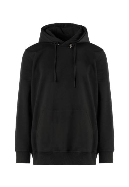 istock Black classic hoodie 1317714040