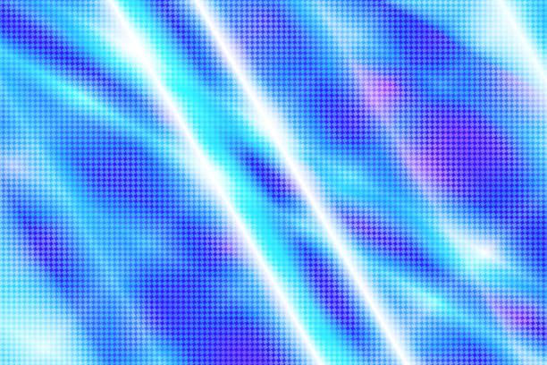 istock 90-s style. Creative illustration in halftone style with pink and blue gradient. Abstract colorful geometric background.  Pattern for wallpaper, web page, textures 1317719568
