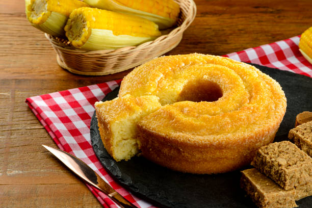 istock Delicious sweets for the Brazilian Junina Party. Corn cake 1317721199