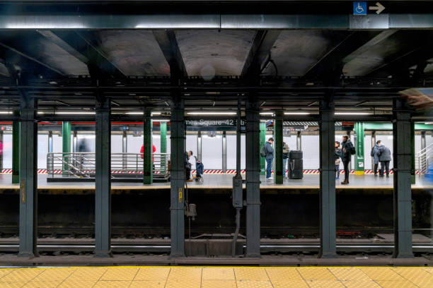 istock New York City subway with train 1317724755