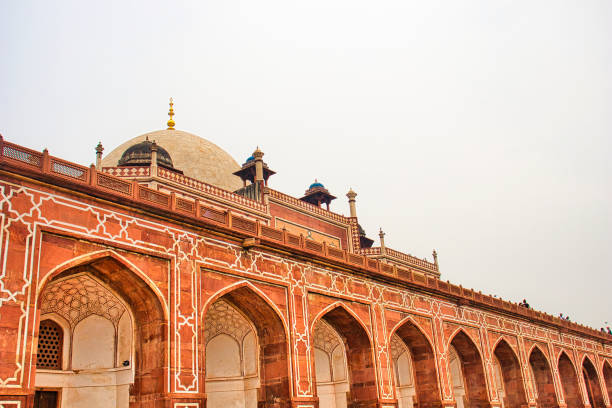 istock Side view Humayun Tomb arches 1317726424