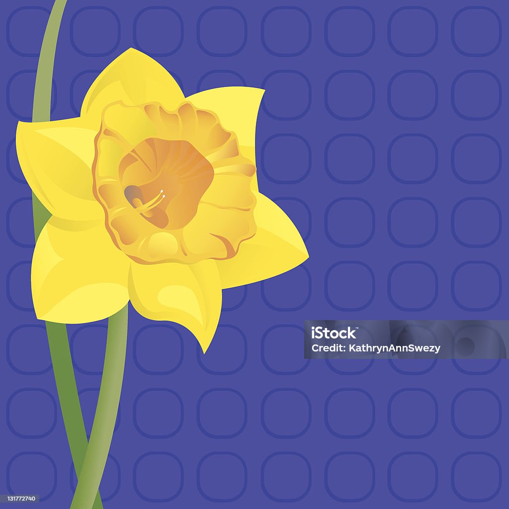 Narciso única - arte vectorial de Amarillo - Color libre de derechos