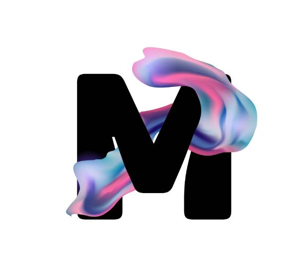 istock Creative letter of the English alphabet. Letter with abstract liquid form with a mesh gradient on a white background. Vector illustration. 1317731032