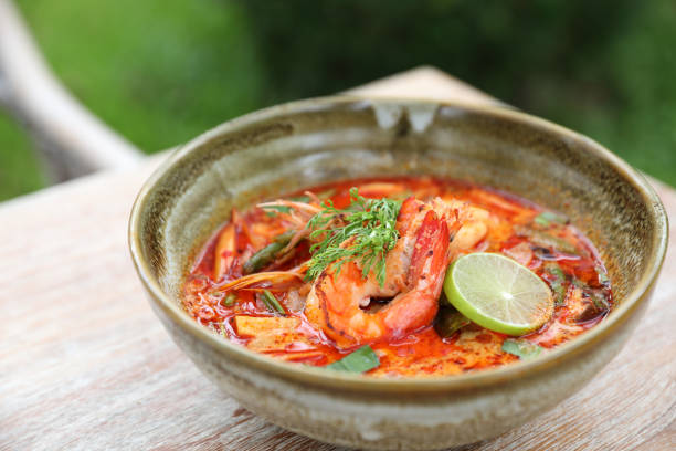 istock Tom Yum soup , a Thai traditional spicy prawn soup 1317732227