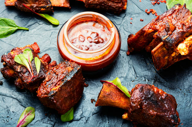 istock Roasted sliced barbecue beef ribs 1317737786