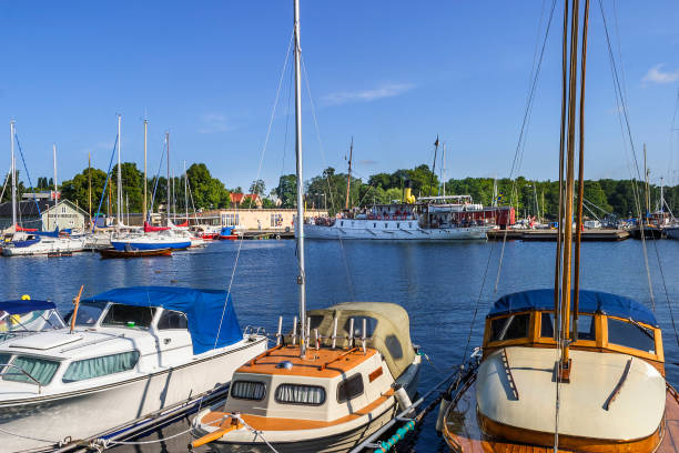 istock Boat harbor in Hjo, Sweden 1317742385