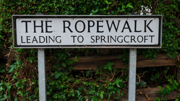 istock Road name sign for The Ropewalk 1317745253