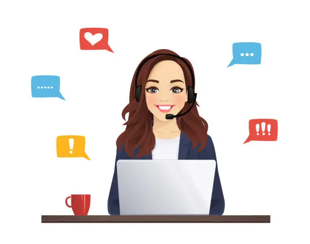 Vector illustration of Customer support